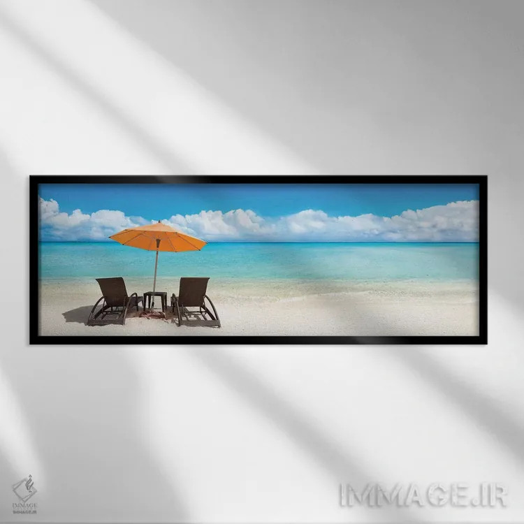 تابلو تعطیلات تابستانی در ساحل اثر یان بکه - نمای قابدار مشکی