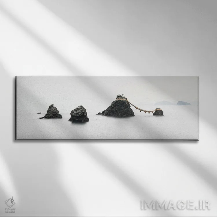 تابلو Mie Prefecture, Japan,پانورامای صخرههای میئوتو ایوا، استان میه، ژاپن اثر یان بکه - نمای روبهرو روی دیوار