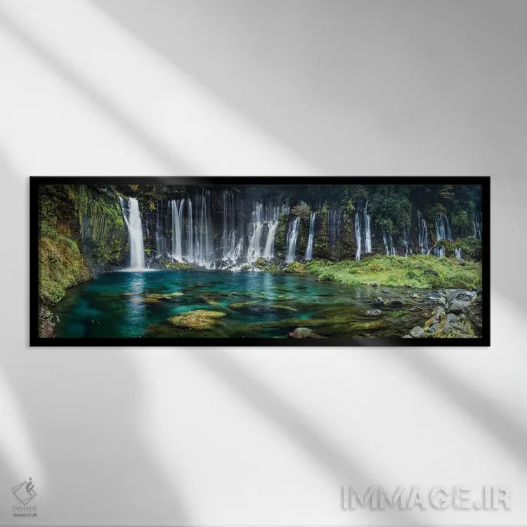 تابلو Fujinomiya, Shizuoka Prefecture, Japan,آبشار شیرایتو، فوجینومیا، استان شیزوئوکا، ژاپن اثر یان بکه - نمای قابدار مشکی