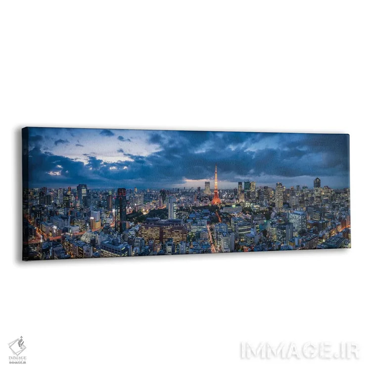 تابلو پانورامای افق توکیو در گرگومیش با منظره برج توکیو اثر یان بکه - نمای پرسپکتیو محصول