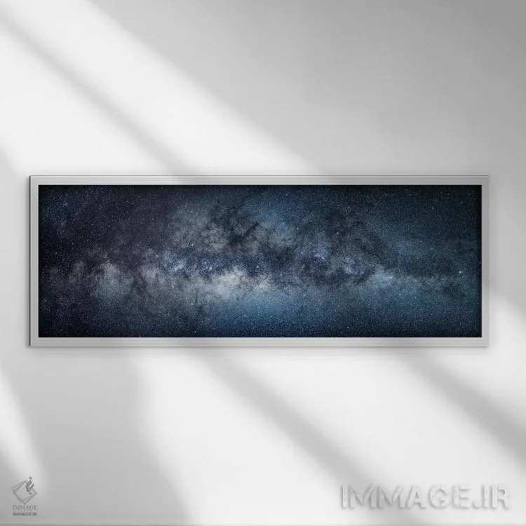 تابلو راه شیری (کهکشان) اثر یان بکه - نمای قابدار سفید