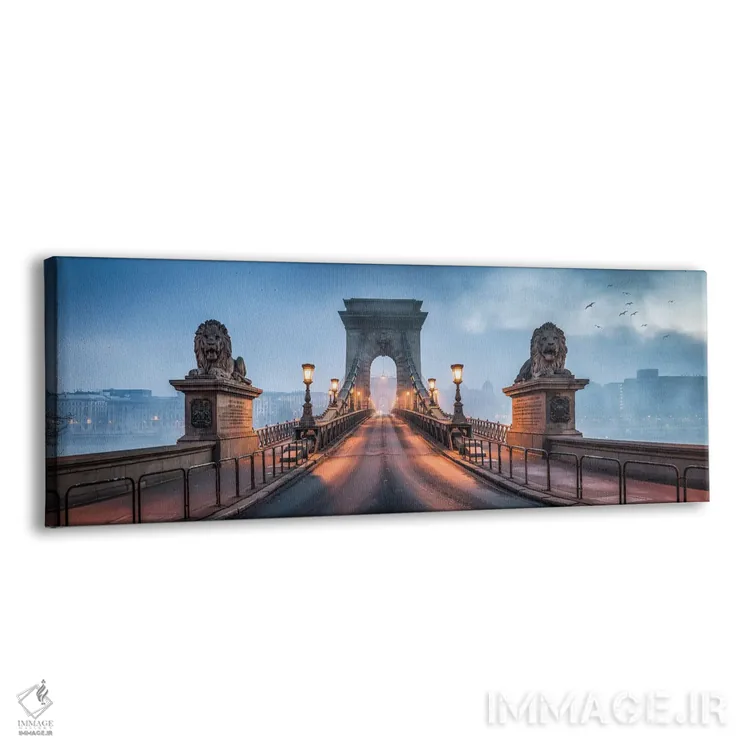 تابلو Hungary,پانورامای پل زنجیرهای سچنی در بوداپست، مجارستان اثر یان بکه - نمای پرسپکتیو محصول