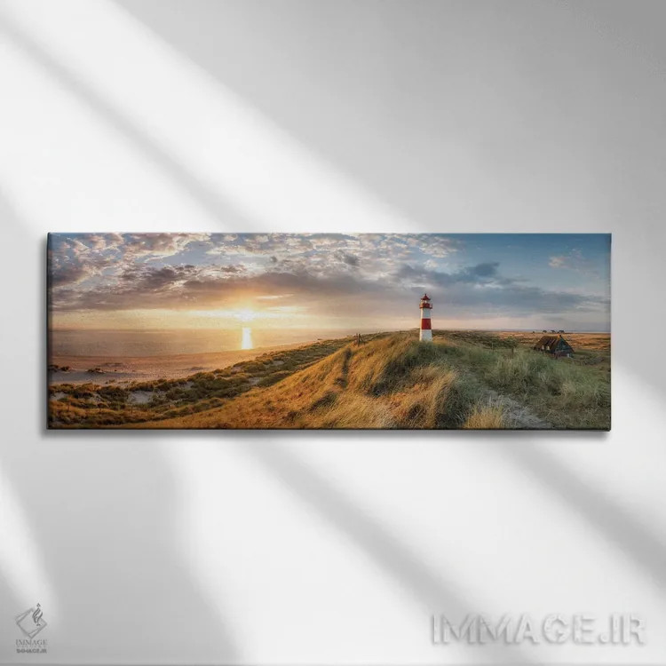 تابلو Sylt, Schleswig-Holstein, Germany,فانوس دریایی لیست اوست هنگام طلوع آفتاب، زیلت، شلسویگ-هولشتاین، آلمان اثر یان بکه - نمای روبهرو روی دیوار