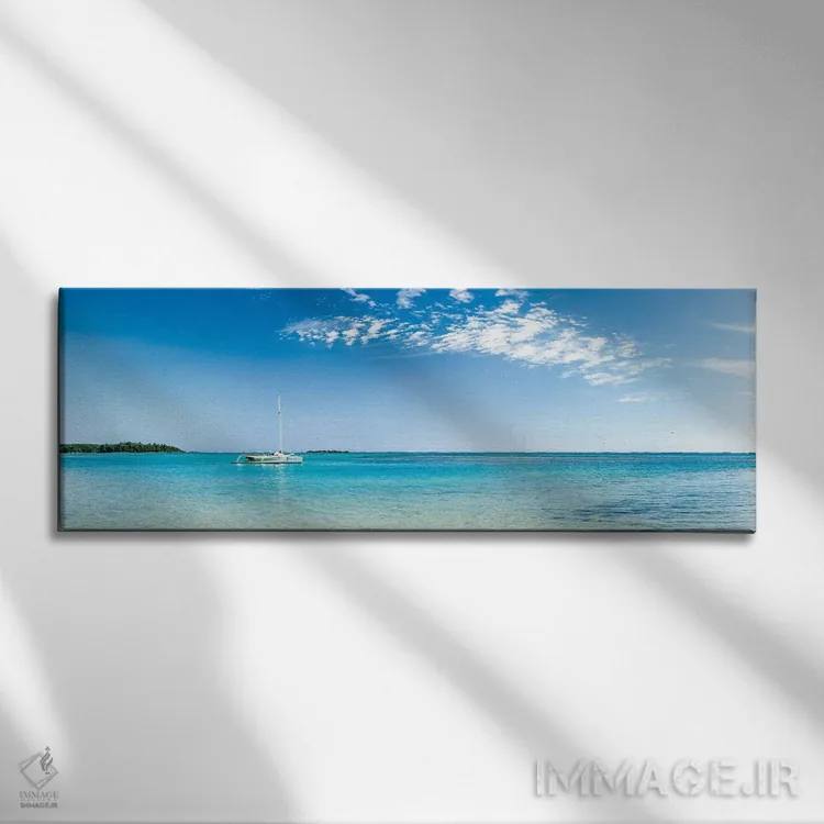 تابلو منظره پانوراما از تالاب جزیره مائورا اثر یان بکه - نمای روبهرو روی دیوار