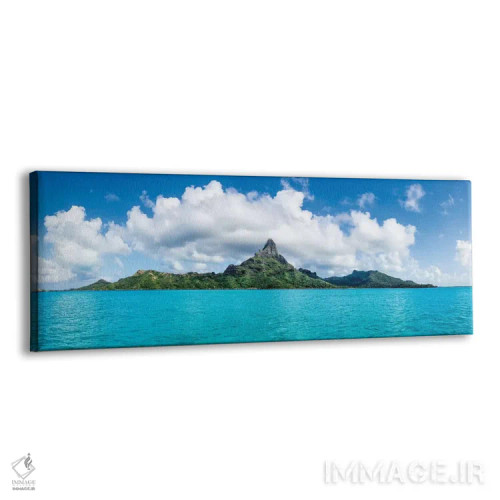 تابلو French Polynesia,کوه اوتِمانو در آتول بورا بورا، پلینزی فرانسه اثر یان بکه - نمای پرسپکتیو محصول