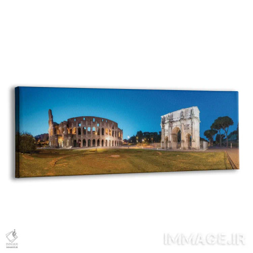 تابلو Rome, Italy,کلوسئوم و طاق کنستانتین در شب، رم، ایتالیا اثر یان بکه - نمای پرسپکتیو محصول