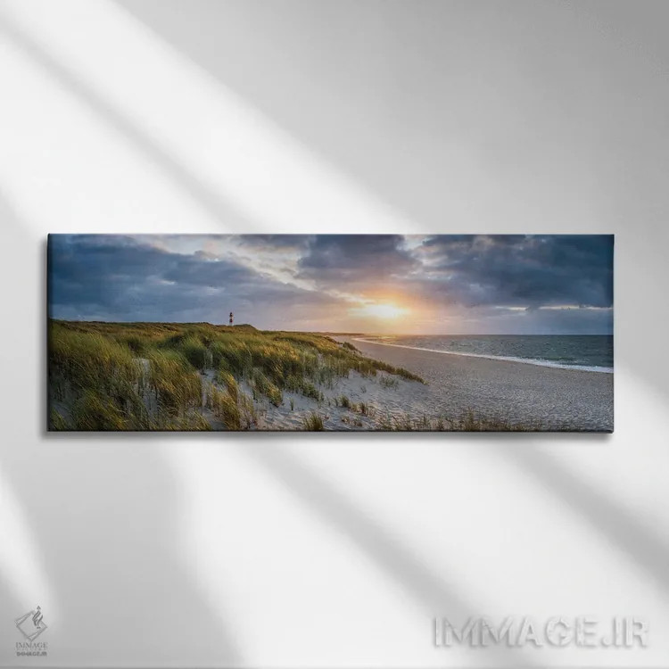 تابلو Sylt Island, Schleswig-Holstein, Germany I,غروب نزدیک فانوس دریایی لیست-اوست، جزیره زولت، اشلسویگ-هولشتاین، آلمان I اثر یان بکه - نمای روبهرو روی دیوار