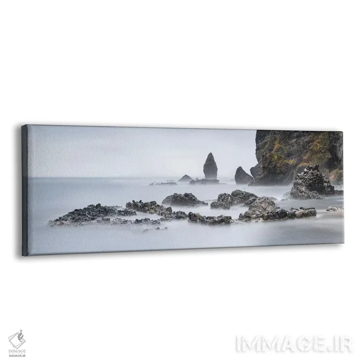 تابلو ساحل صخرهای هوکایدو در شمال ژاپن اثر یان بکه - نمای پرسپکتیو محصول