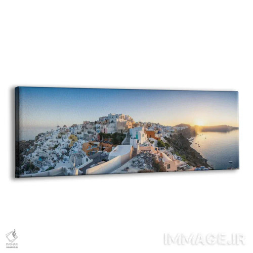 تابلو Greece,پانورامای طلوع آفتاب اویا، سانتورینی، یونان اثر یان بکه - نمای پرسپکتیو محصول