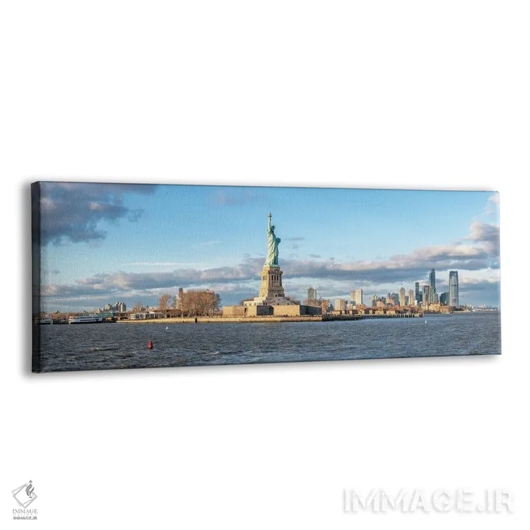 تابلو New York City, USA,جزیره آزادی با مجسمه آزادی، نیویورک، آمریکا اثر یان بکه - نمای پرسپکتیو محصول