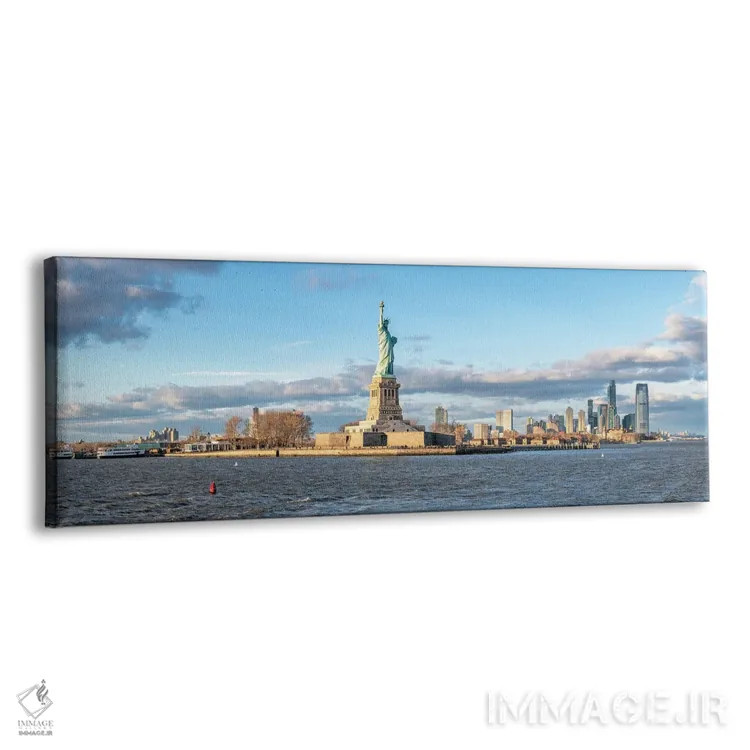 تابلو New York City, USA,جزیره آزادی با مجسمه آزادی، نیویورک، آمریکا اثر یان بکه - نمای پرسپکتیو محصول