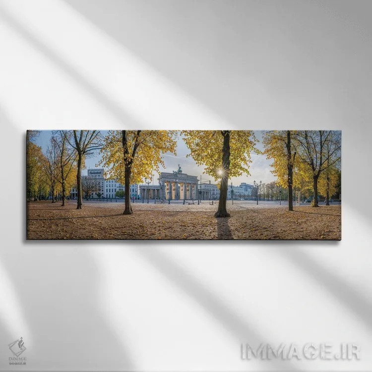 تابلو Berlin, Germany,نمای پانورامایی از دروازه براندنبورگ در فصل پاییز، برلین، آلمان اثر یان بکه - نمای روبهرو روی دیوار