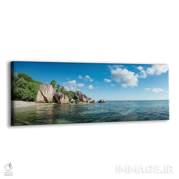 تابلو Seychelles,پانورامای ساحل استوایی در جزیره لا دیگو، سیشل اثر یان بکه - نمای پرسپکتیو محصول