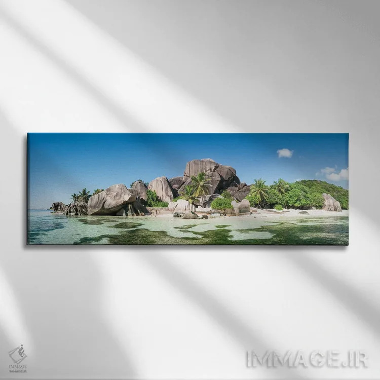 تابلو Seychelles,پانورامای جزیره لا دیگو، سیشل اثر یان بکه - نمای روبهرو روی دیوار