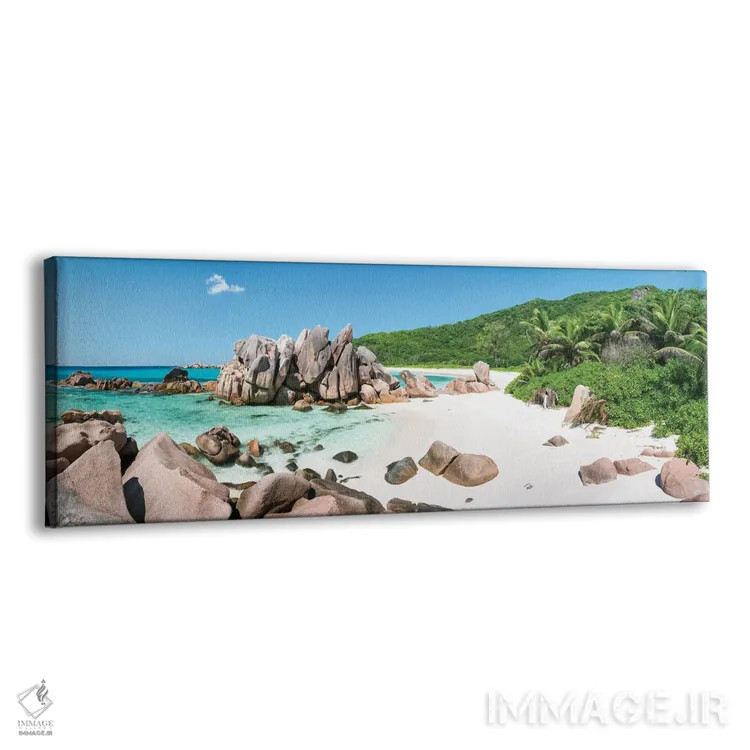 تابلو La Digue Island, Seychelles,نمای پانورامای ساحل آنس کوکوس، جزیره لا دیگو، سیشل اثر یان بکه - نمای پرسپکتیو محصول
