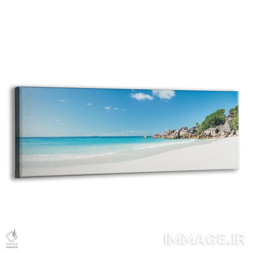 تابلو La Digue, Seychelles,پانورامای ساحل گراند آنس، لا دیگو، سیشل اثر یان بکه - نمای پرسپکتیو محصول