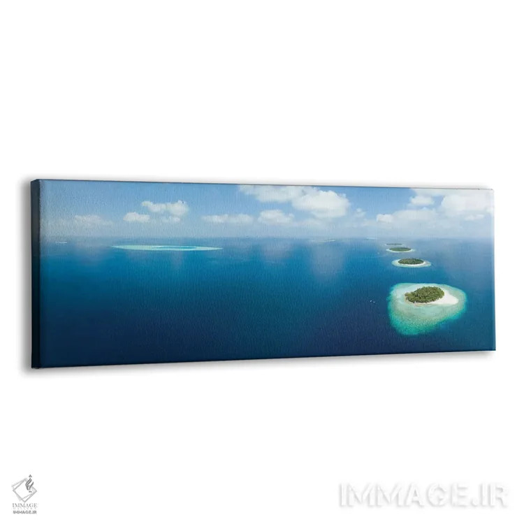 تابلو پانورامای هوایی از آتول با در مالدیو اثر یان بکه - نمای پرسپکتیو محصول