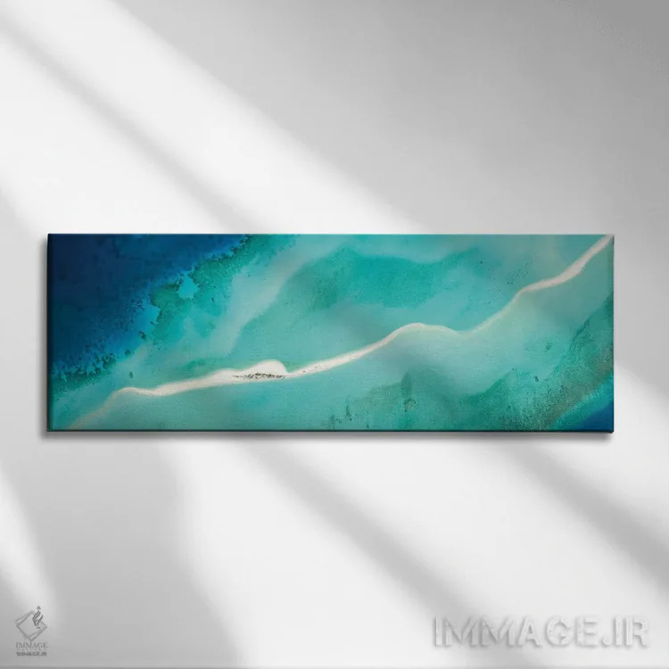 تابلو Maldives,پانورامای تالاب آبی، مالدیو اثر یان بکه - نمای روبهرو روی دیوار