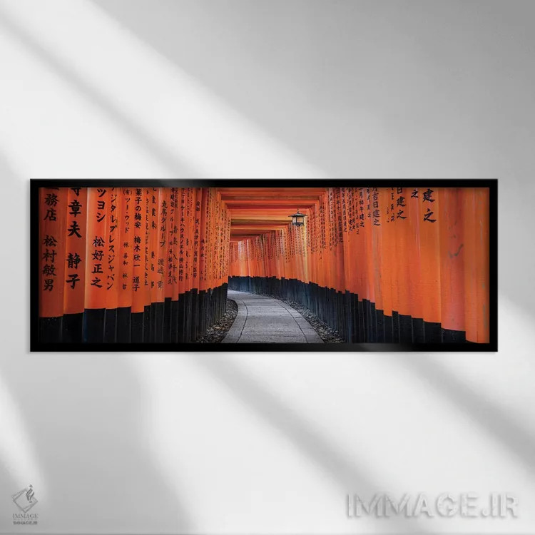 تابلو Japan,معبد فوشیمی ایناری تایشا در کیوتو، ژاپن اثر یان بکه - نمای قابدار مشکی