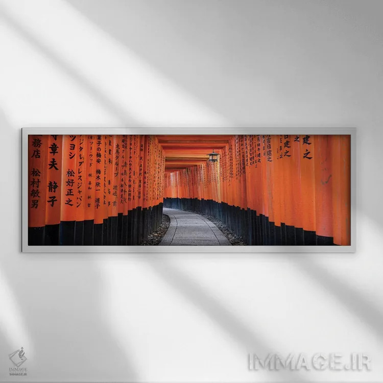 تابلو Japan,معبد فوشیمی ایناری تایشا در کیوتو، ژاپن اثر یان بکه - نمای قابدار سفید