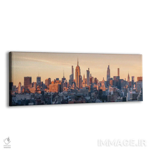 تابلو New York City,پانورامای افق منهتن در غروب آفتاب، نیویورک اثر یان بکه - نمای پرسپکتیو محصول