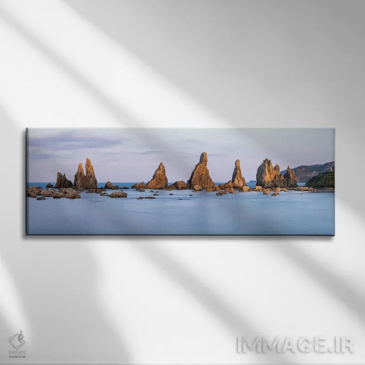 تابلو Wakayama Prefecture, Japan,صخرههای هاشیگوئی-ایوا در کوشیموتو، استان واکایاما، ژاپن اثر یان بکه - نمای روبهرو روی دیوار