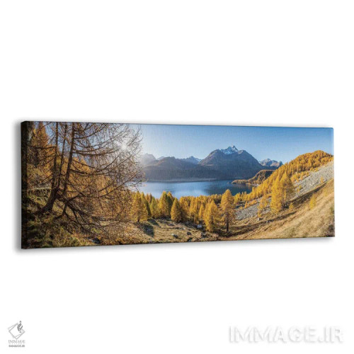 تابلو Upper Engadine Valley, Switzerland,پانورامای دریاچه سیلس (سیلسرازه) در فصل پاییز، دره اوپر انگاباور، سوئیس اثر یان بکه - نمای پرسپکتیو محصول