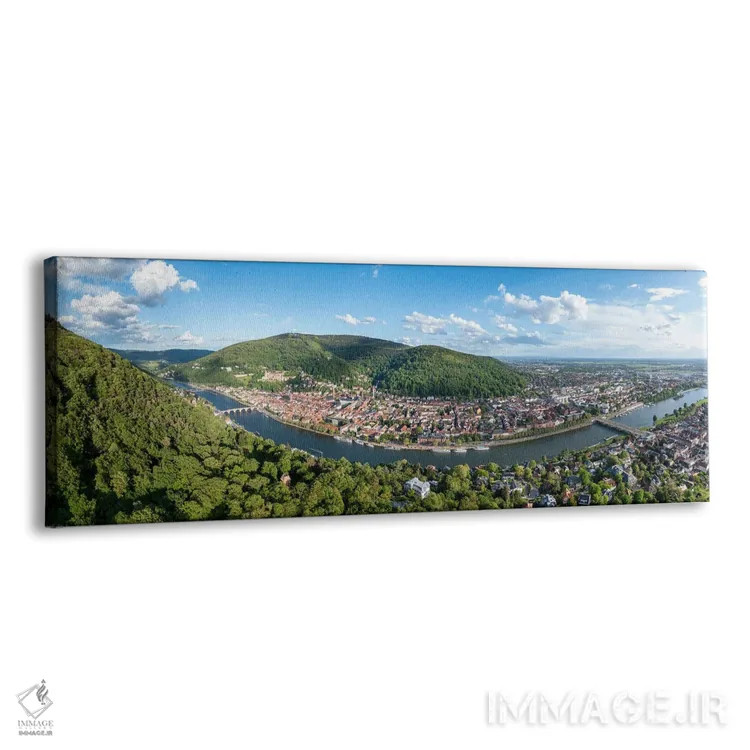 تابلو Baden-Württemberg, Germany,پانورامای هوایی هایدلبرگ در تابستان، بادن-وورتمبرگ، آلمان اثر یان بکه - نمای پرسپکتیو محصول