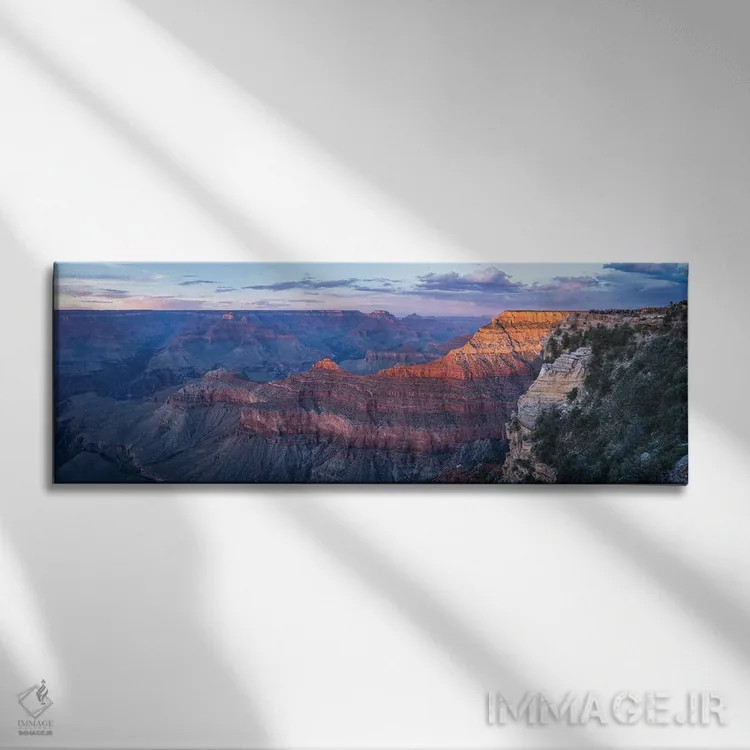 تابلو Grand Canyon South Rim, Arizona, USA,غروب در نقطه مَدر، لبه جنوبی گرند کنیون، آریزونا، آمریکا اثر یان بکه - نمای روبهرو روی دیوار