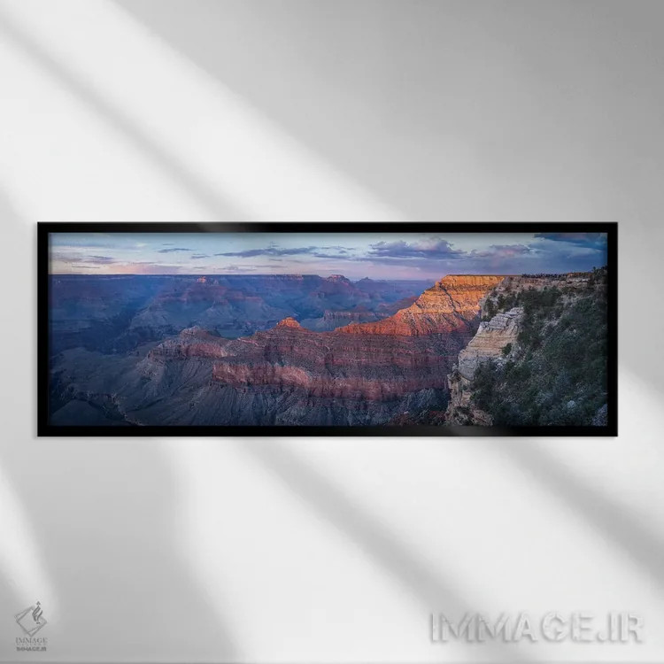 تابلو Grand Canyon South Rim, Arizona, USA,غروب در نقطه مَدر، لبه جنوبی گرند کنیون، آریزونا، آمریکا اثر یان بکه - نمای قابدار مشکی