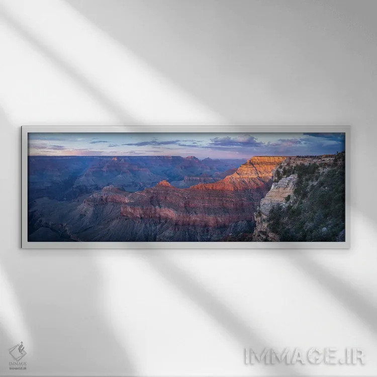 تابلو Grand Canyon South Rim, Arizona, USA,غروب در نقطه مَدر، لبه جنوبی گرند کنیون، آریزونا، آمریکا اثر یان بکه - نمای قابدار سفید