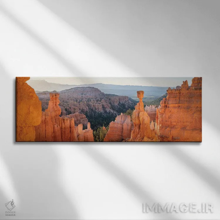 تابلو Bryce Canyon National Park, Utah, USA,نمای پانورامای پتک ثور در طلوع، پارک ملی برایس کنیون، یوتا، آمریکا اثر یان بکه - نمای روبهرو روی دیوار