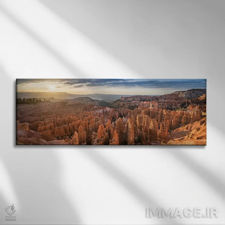 تابلو Bryce Canyon National Park, Utah, USA,هوتوز (ستونهای سنگی) هنگام طلوع، پارک ملی برایس کنیون، یوتا، آمریکا اثر یان بکه - نمای روبهرو روی دیوار