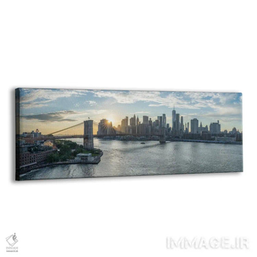 تابلو New York City,پانورامای غروب پل بروکلین و منهتن جنوبی، نیویورک اثر یان بکه - نمای پرسپکتیو محصول