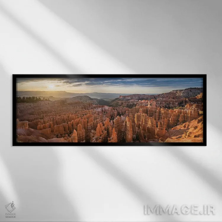 تابلو Bryce Canyon National Park, Utah, USA,هوتوز (ستونهای سنگی) هنگام طلوع، پارک ملی برایس کنیون، یوتا، آمریکا اثر یان بکه - نمای قابدار مشکی