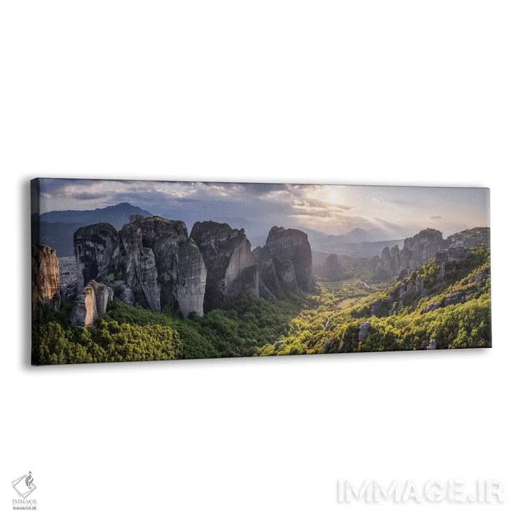 تابلو Kalabaka (Kalambaka), Greece,غروب متئورا، کالاباکا (کالامباکا)، یونان اثر یان بکه - نمای پرسپکتیو محصول