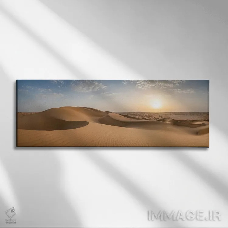 تابلو Rub Al Khali Desert Panorama, Abu Dhabi, United Arab Emirates,پانوراما از ربعالخالی (صحرای روب العالی)، ابوظبی، امارات متحده عربی اثر یان بکه - نمای روبهرو روی دیوار