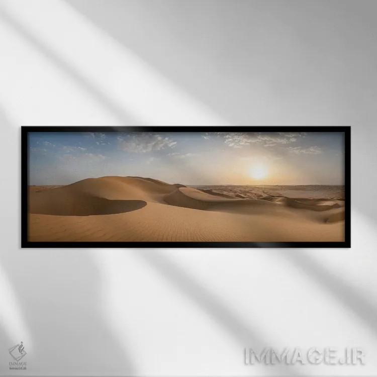 تابلو Rub Al Khali Desert Panorama, Abu Dhabi, United Arab Emirates,پانوراما از ربعالخالی (صحرای روب العالی)، ابوظبی، امارات متحده عربی اثر یان بکه - نمای قابدار مشکی