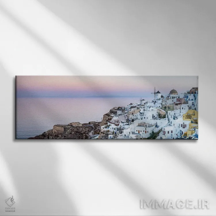 تابلو Santorini (Santorin), Greece,پانورامای اویا در غروب، سانتورینی (سانتورین)، یونان اثر یان بکه - نمای روبهرو روی دیوار