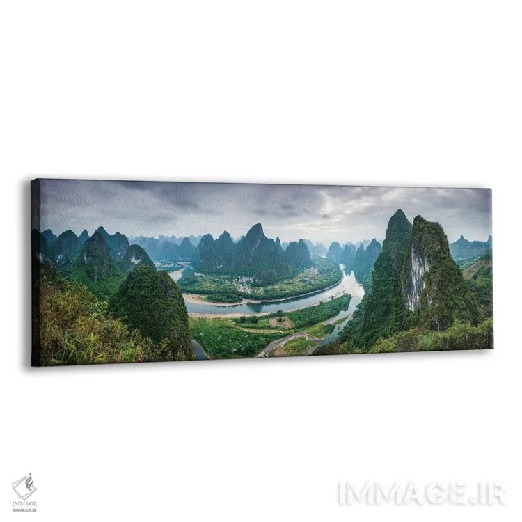 تابلو Karst Hills Of Yangshuo, Guilin, China,پانوراما از کوه شیانگگونگ، تپههای کارست یانگشو، گویلین، چین اثر یان بکه - نمای پرسپکتیو محصول