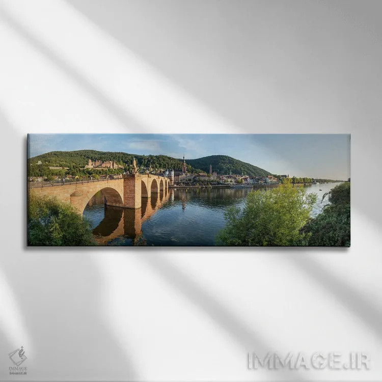 تابلو Baden-Württemberg, Germany,پانورامای شهر هایدلبرگ در تابستان، بادن-وورتمبرگ، آلمان اثر یان بکه - نمای روبهرو روی دیوار