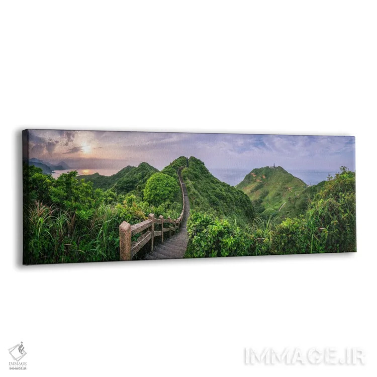 تابلو Ruifang District, New Taipei, Taiwan, Republic Of China,پانورامای دماغه بیتو هنگام غروب آفتاب، منطقه رویفانگ، نیوتایپه، تایوان، جمهوری چین اثر یان بکه - نمای پرسپکتیو محصول