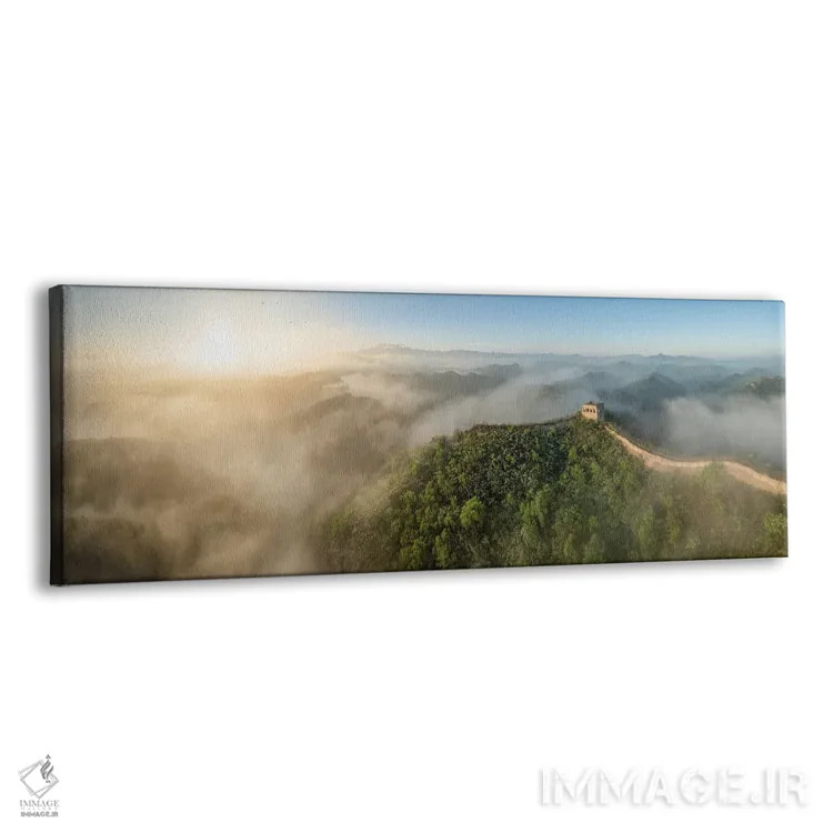 تابلو دیوار بزرگ چین در هنگام طلوع آفتاب اثر یان بکه - نمای پرسپکتیو محصول