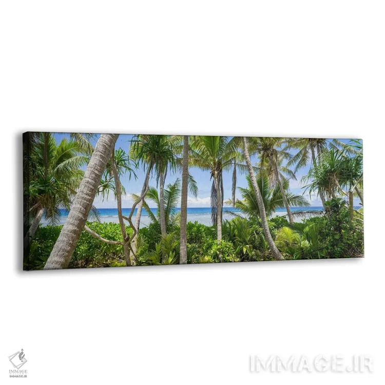 تابلو پانورامای منظره جنگل با درختان نخل اثر یان بکه - نمای پرسپکتیو محصول