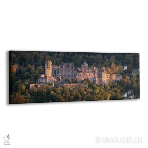 تابلو Baden-Württemberg, Germany,پانورامای قلعه هایدلبرگ در فصل پاییز، بادن-وورتمبرگ، آلمان اثر یان بکه - نمای پرسپکتیو محصول