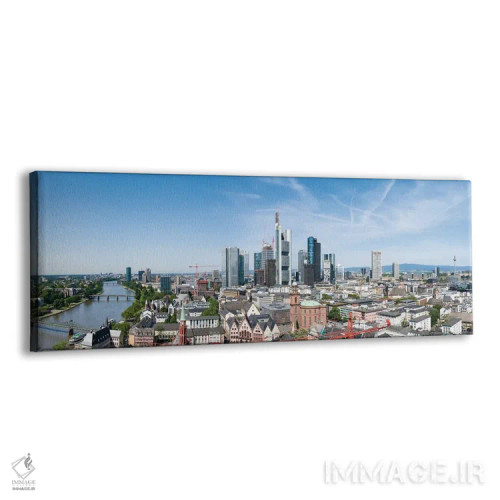 تابلو Hesse, Germany,نمای منطقه تجاری مرکزی در فرانکفورت آم ماین، هسن، آلمان اثر یان بکه - نمای پرسپکتیو محصول