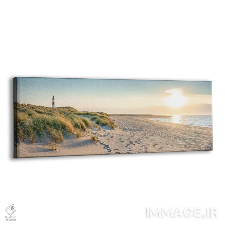 تابلو Sylt, Schleswig-Holstein, Germany,پانورامای غروب آفتاب در ساحل شنی تپهای، زولیت، اشلسویگ-هولشتاین، آلمان اثر یان بکه - نمای پرسپکتیو محصول