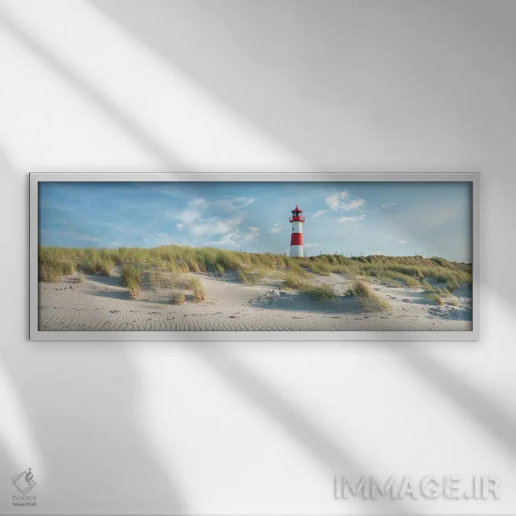 تابلو پانورامای زولیت با فانوس دریایی لیست اوست اثر یان بکه - نمای قابدار سفید