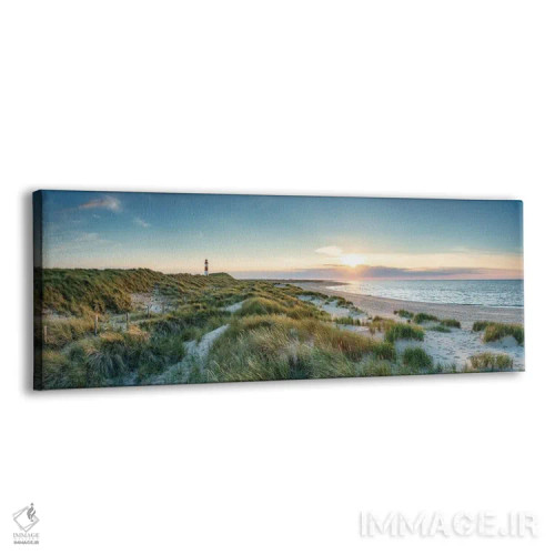 تابلو Schleswig-Holstein, Germany,غروب در ساحل تپههای شنی در جزیرهٔ زولت، ایالت شلسویگ-هولشتاین، آلمان اثر یان بکه - نمای پرسپکتیو محصول