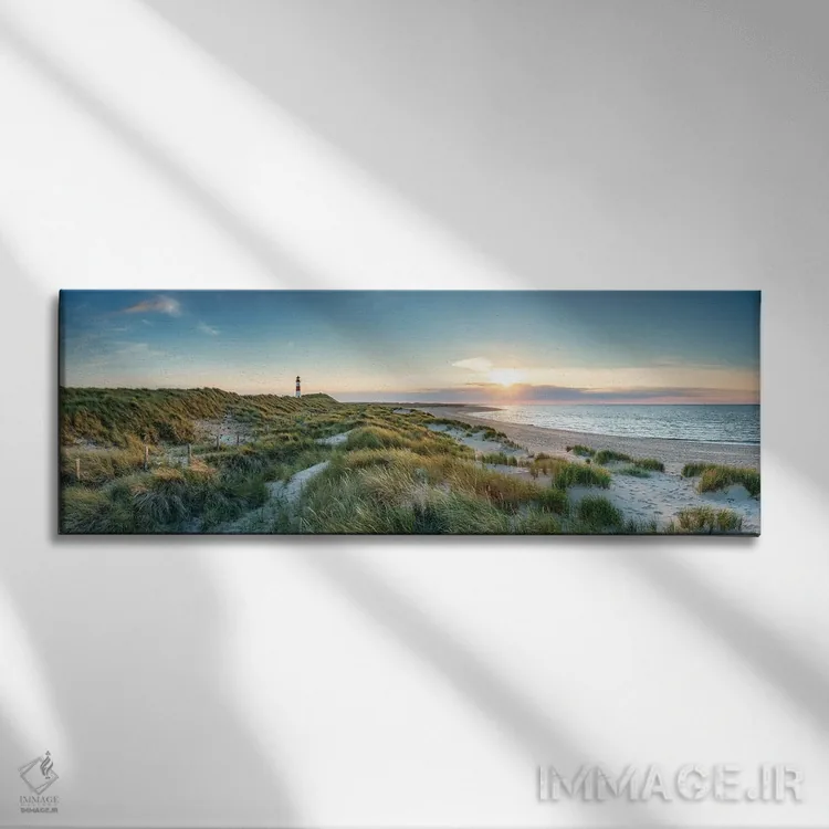 تابلو Schleswig-Holstein, Germany,غروب در ساحل تپههای شنی در جزیرهٔ زولت، ایالت شلسویگ-هولشتاین، آلمان اثر یان بکه - نمای روبهرو روی دیوار